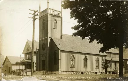 Postcard - Episcopal Church, Wyandotte, Mich.