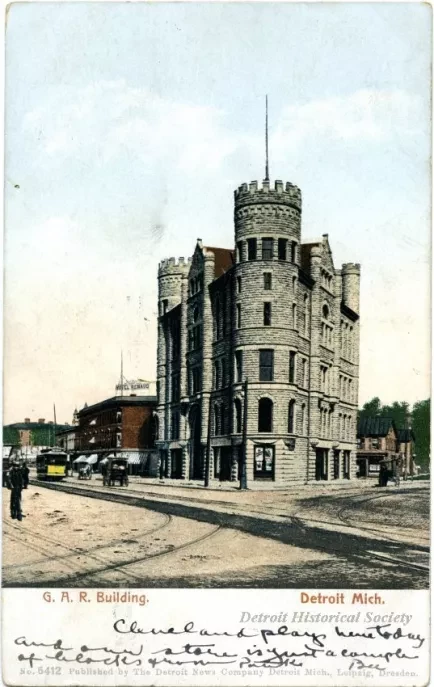 Postcard - G.A.R. Building, Detroit Mich. - G.A.R. Building, Detroit, Mich.