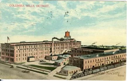 Postcard - Columbia Mills, Detroit.