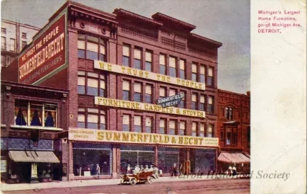 Postcard - Michigan's Largest Home Furnishers, 90-96 Michigan Ave., Detroit.