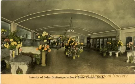 Postcard - Interior of John Breitmeyer's Sons' Store, Detroit, Mich.