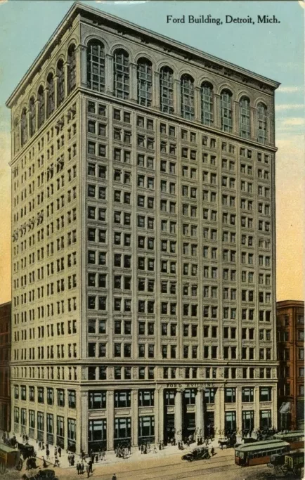 Postcard - Ford Building, Detroit, Mich.