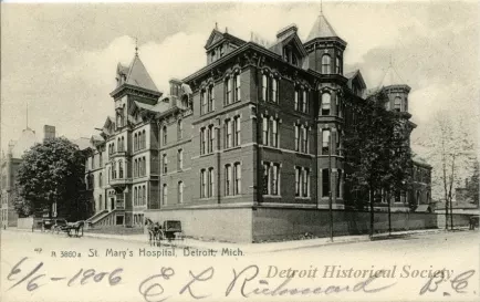 Postcard - St. Mary's Hospital, Detroit, Mich. - St. Mary's Hospital, Detroit, Mich.