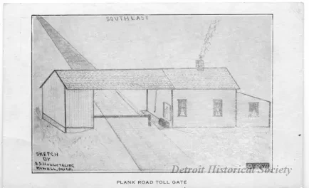 Postcard - Plank Road Toll Gate