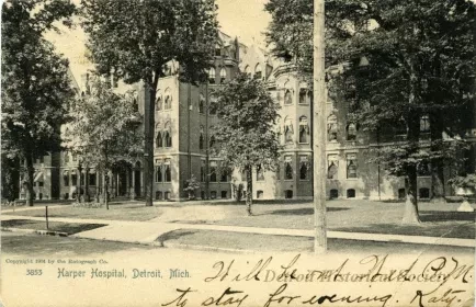 Postcard - Harper Hospital, Detroit, Mich.