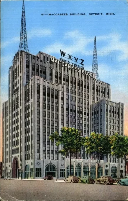 Postcard - Maccabees Building, Detroit, Mich.