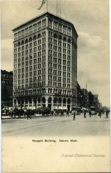 Postcard - Majestic Building, Detroit, Mich.