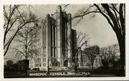 Postcard - Masonic Temple, Detroit, Mich.