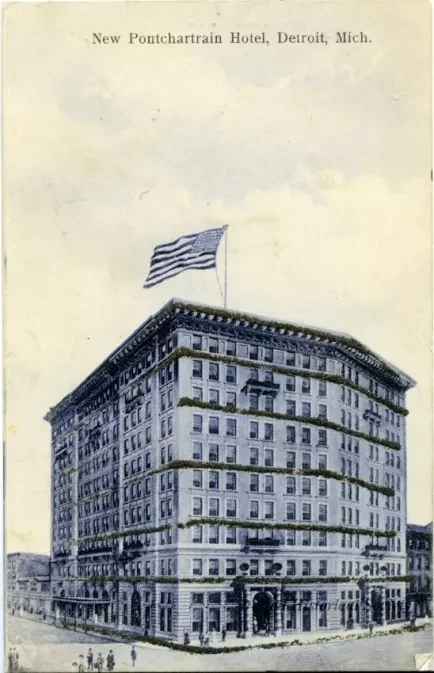 Postcard - New Pontchartrain Hotel, Detroit, Mich.