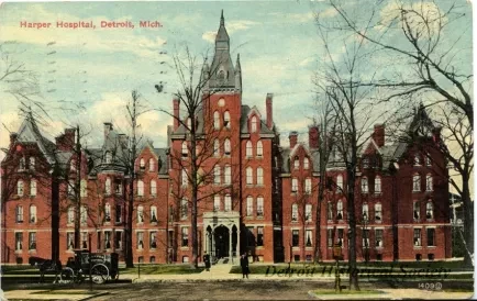 Postcard - Harper Hospital, Detroit, Mich.