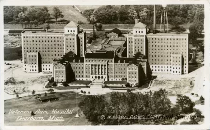 Postcard - Veterans Adm. Hospital, Dearborn, Mich.