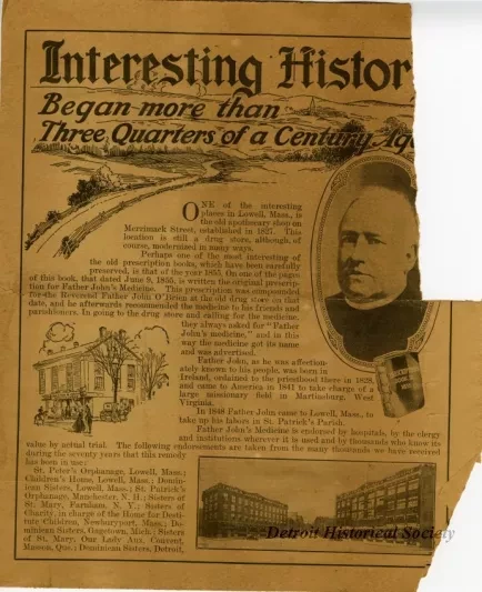 Handbill - Interesting History Began more than Three Quarters of a Century Ago