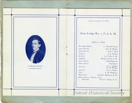 Program - Zion Lodge No. 1 F. & A.M. Past Master's Night, February 21, 1912