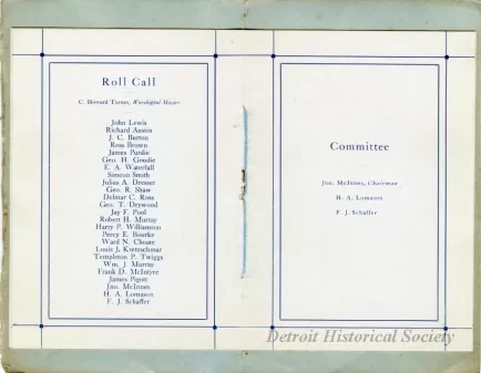 Program - Zion Lodge No. 1 F. & A.M. Past Master's Night, February 21, 1912