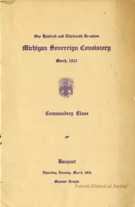 Program - Commandery Class, March, 1912