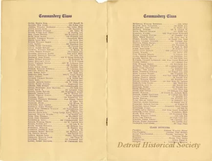 Program - Commandery Class, March, 1912