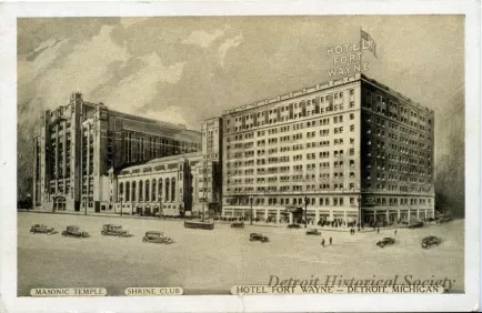 Postcard - Hotel Fort Wayne - Detroit, Michigan