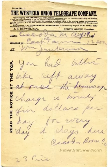 Telegram - The Western Union Telegraph Company