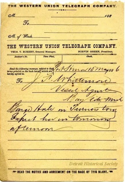 Telegram - The Western Union Telegraph Company