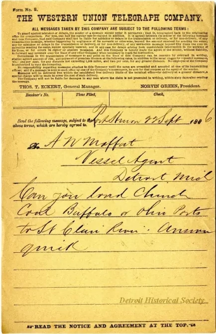 Telegram - The Western Union Telegraph Company