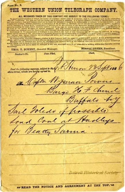 Telegram - The Western Union Telegraph Company