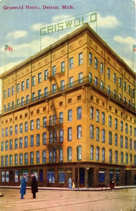 Postcard - Griswold House, Detroit, Mich.