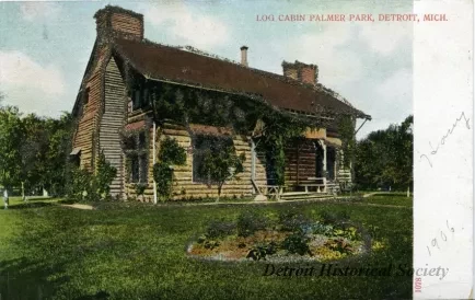 Postcard - Log Cabin Palmer Park, Detroit, Mich.