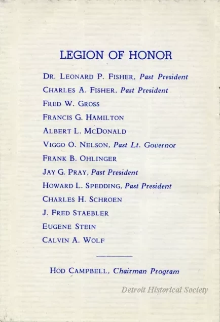 Program - Ann Arbor Kiwanis Club, Twenty-fifth Anniversary