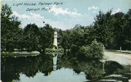 Postcard - Light House, Palmer Park, Detroit, Mich.