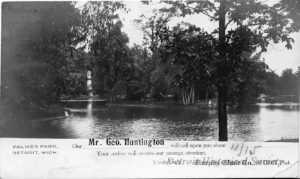Postcard - Palmer Park, Detroit, Mich.