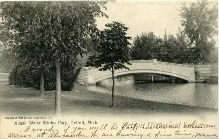 Postcard - Water Works Park, Detroit, Mich.