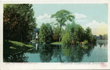 Postcard - Lake at Palmer Park, Detroit, Mich.