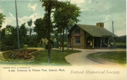 Postcard - Entrance to Palmer Park, Detroit, Mich.