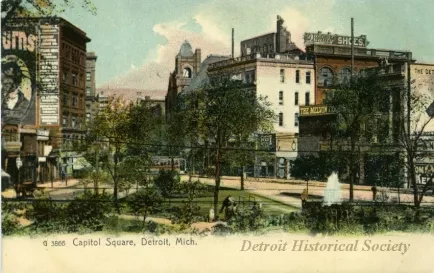 Postcard - Capitol Square, Detroit, Mich.