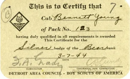 Certificate, Achievement