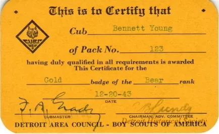 Certificate, Achievement