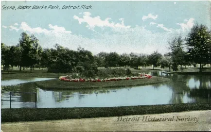 Postcard - Scene, Water Works Park, Detroit, Mich.