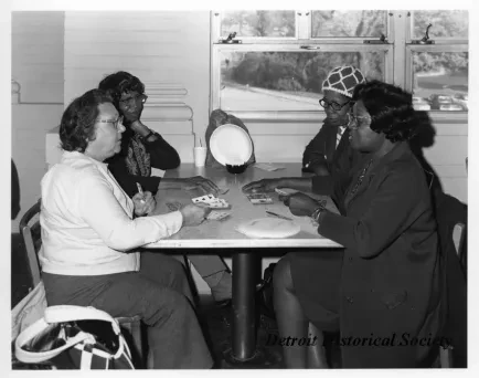 Print, Photographic - "Senior Citizens Playing Cards"