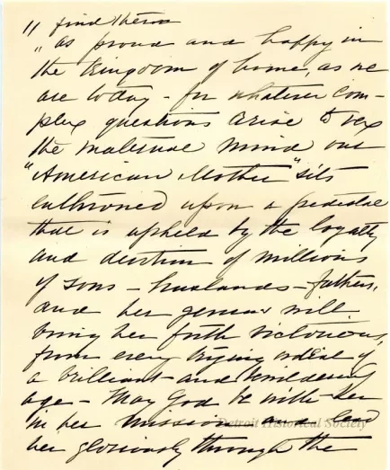 Letter - The American Mother in Detroit