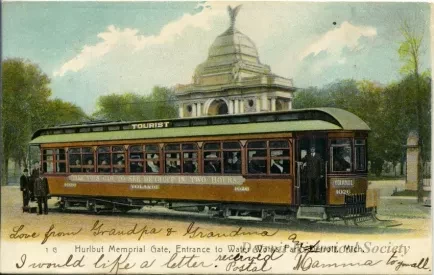 Postcard - Hurlbut Memorial Gate, Entrance to Water Works Park, Detroit, Mich.