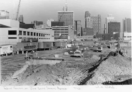 Print, Photographic - Ramp Const. at Joe Louis Sports Arena