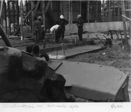 Print, Photographic - Construction in Railroad Yard