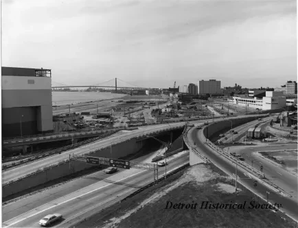 Print, Photographic - Riverfront Looking West From Cobo Hall