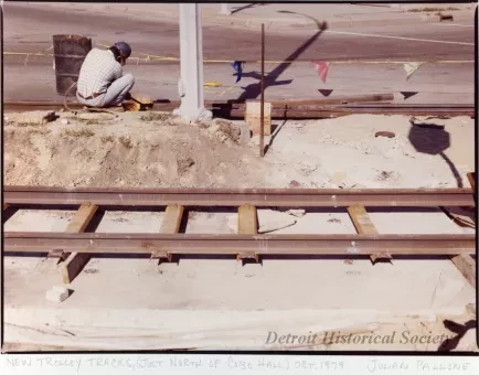 Print, Photographic - New Trolley Tacks (Just North of Cobo Hall)