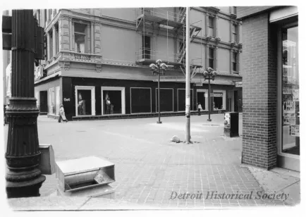 Print, Photographic - Northwest Corner of State and Woodward, Looking Southeast