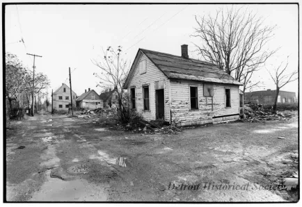 Print, Photographic - West Side of Secor Street Between E. Ferry and E. Kirby