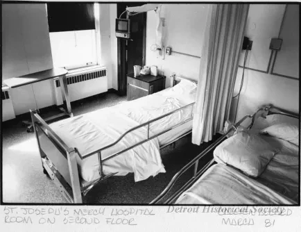 Print, Photographic - St. Joseph's Mercy Hospital.; Room on Second Floor