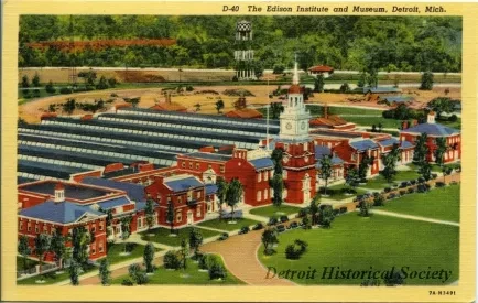 Postcard - The Edison Institute and Museum, Detroit, Mich.