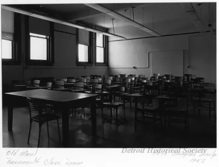 Print, Photographic - Old Main, Basement Class Room