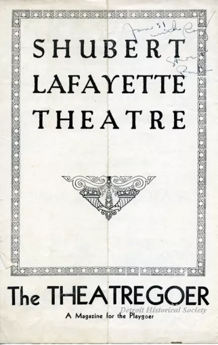Program, Theater - The Theatregoer, A Magazine for the Playgoer